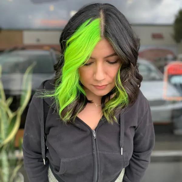 Neon green color block