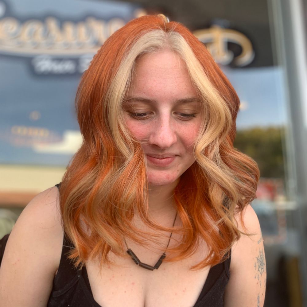 Copper color with money piece